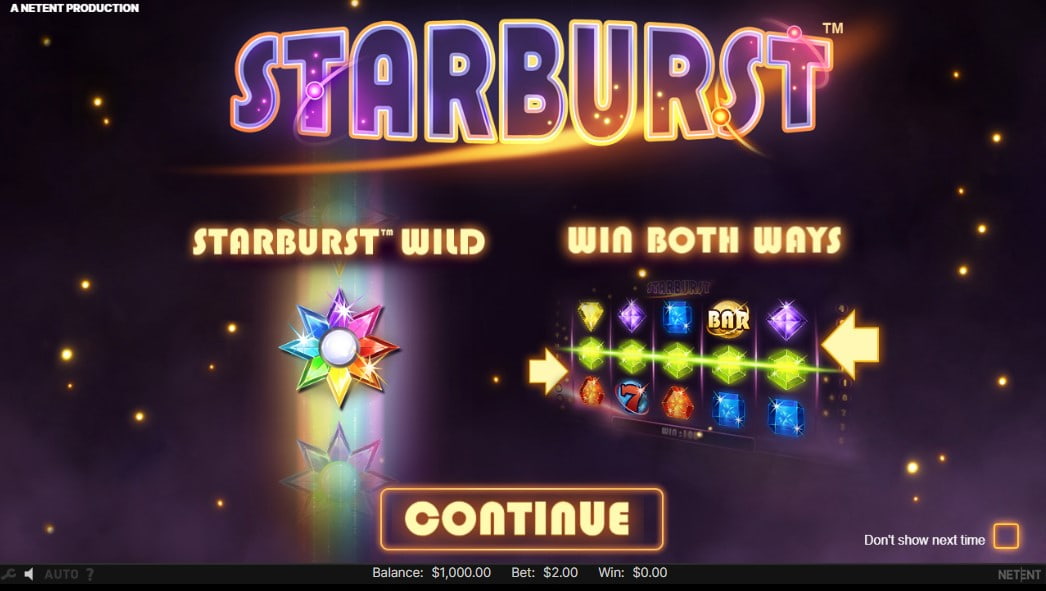 starburst main page
