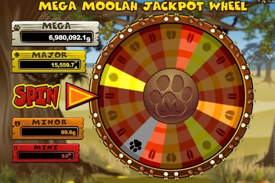 mega moolah wheel