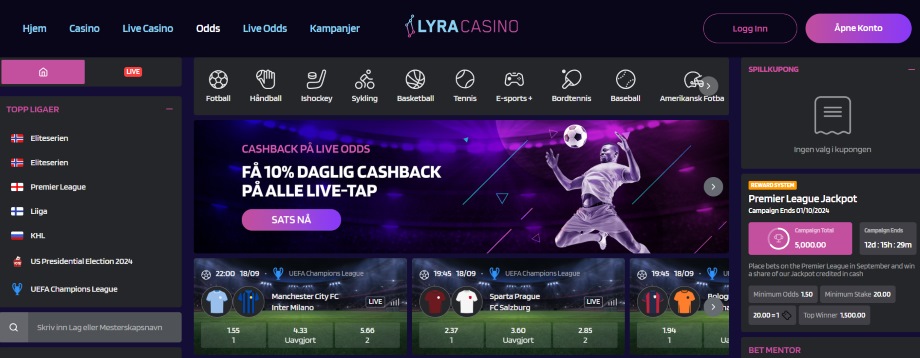 lyracasino odds