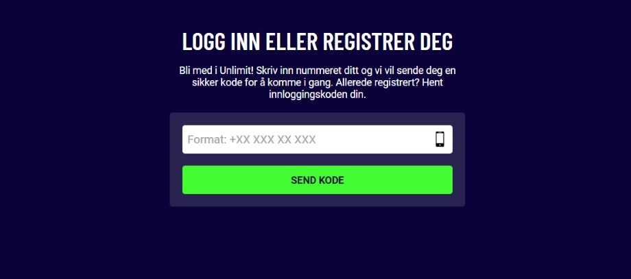 unlimit casino registrering