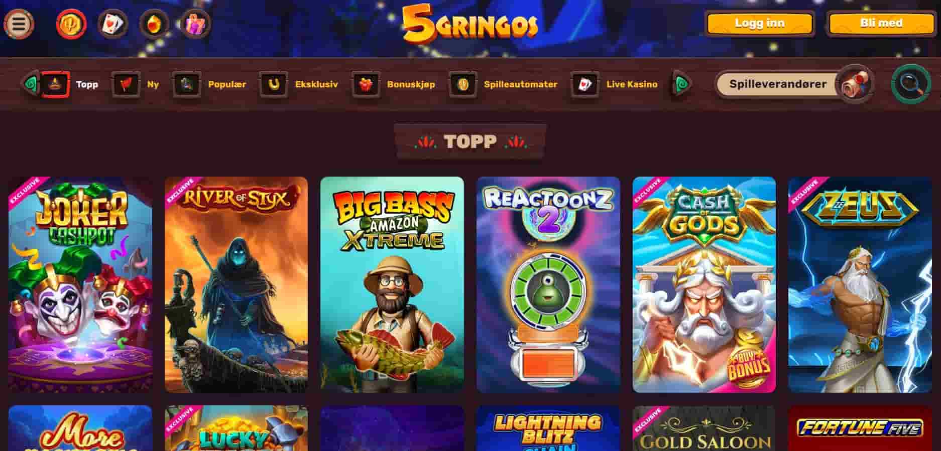 5gringos casino games