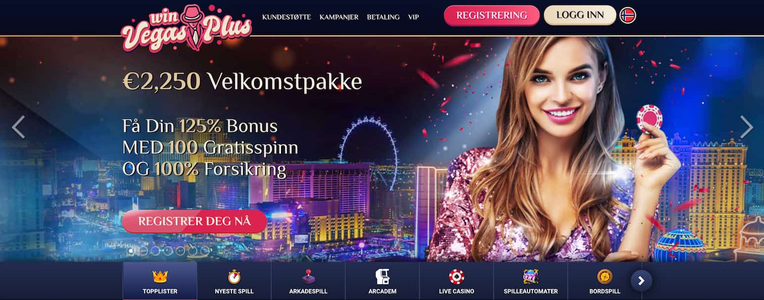 VegasPlus casino velkomstbonus