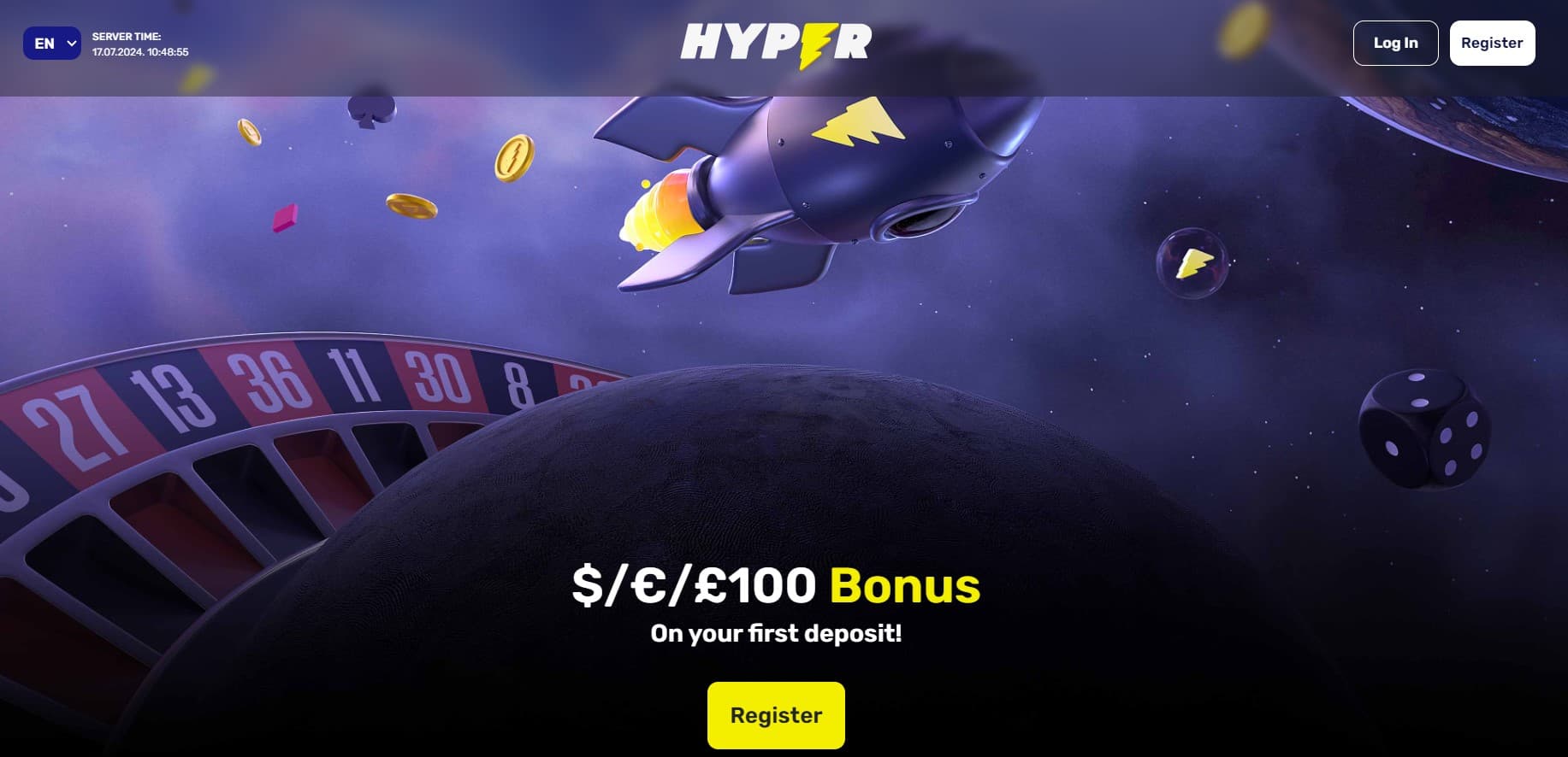 hyper casino main page