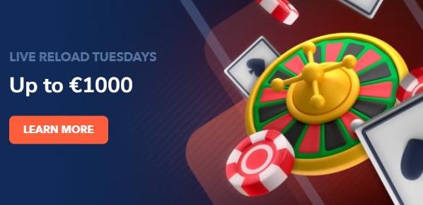 spinbookie casino live reload tuesdays