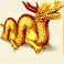 chinese treasures symbol red gold dragon