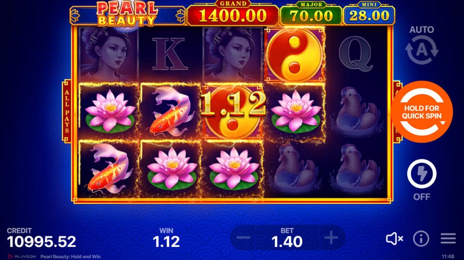 pearl beauty hold and win slot 2