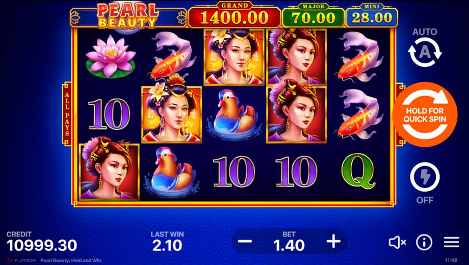 pearl beauty hold and win slot 3