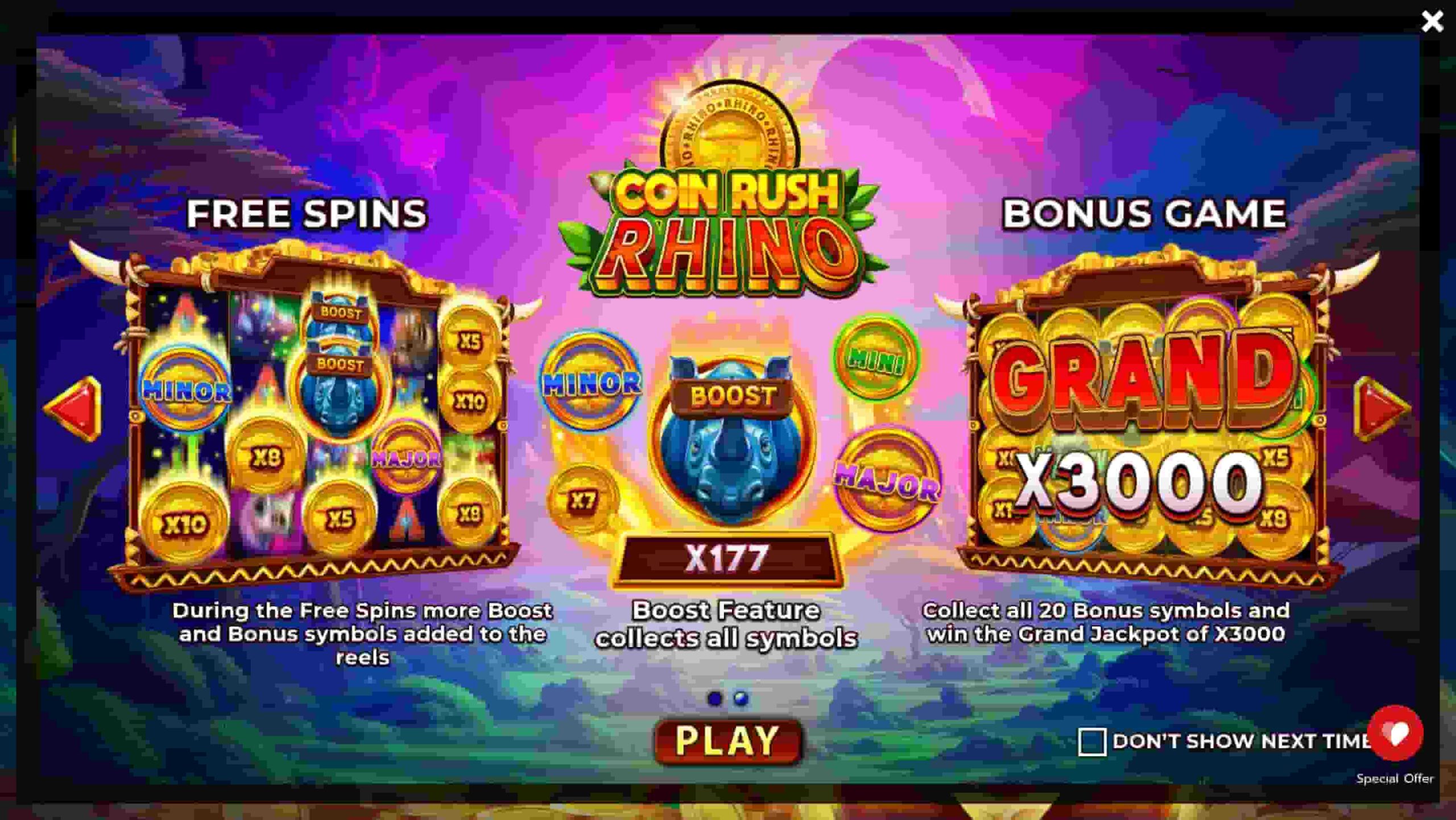 Coin Rush Rhino Running screenshot 1