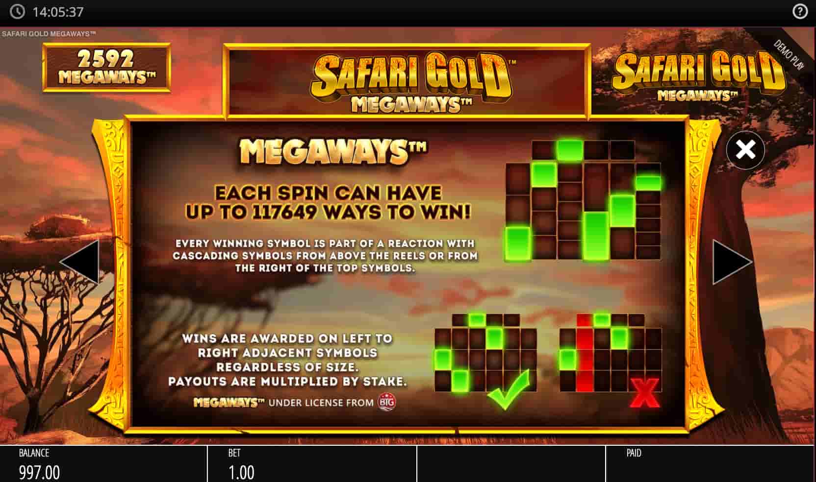 Safari Gold Megaways screenshot 5