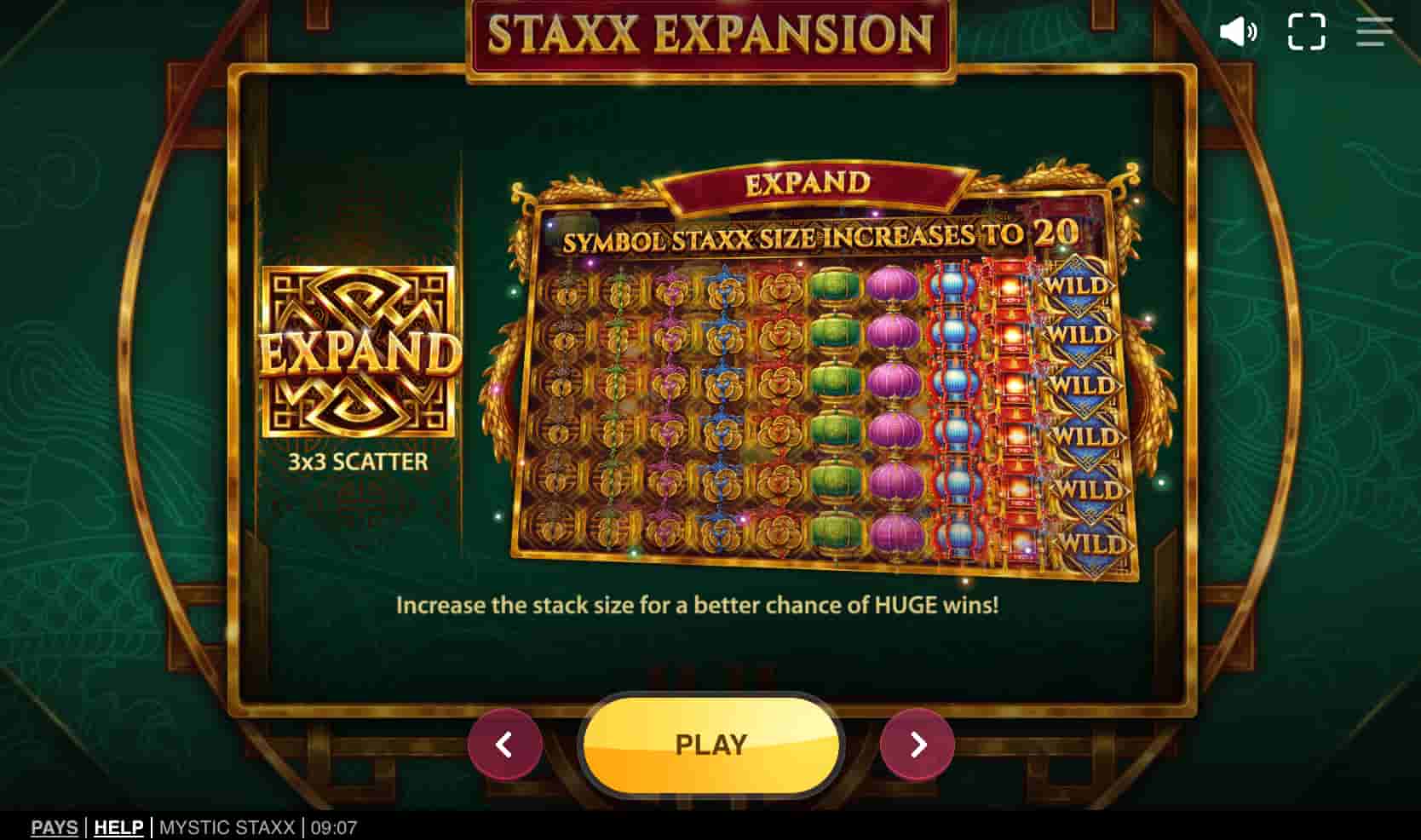 Mystic Staxx slot screenshot 4