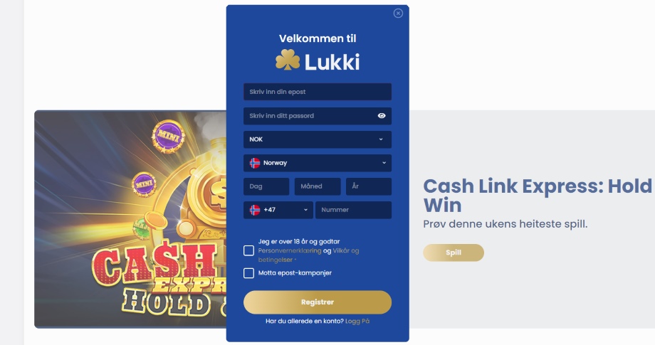 lukki casino registrering