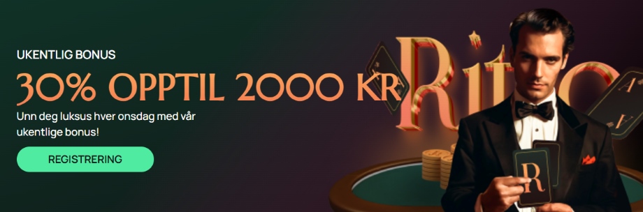 ritzo casino ukentlig bonus