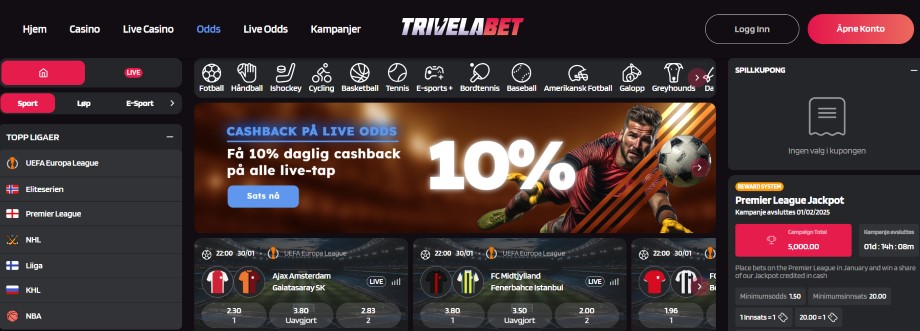 trivelabet odds